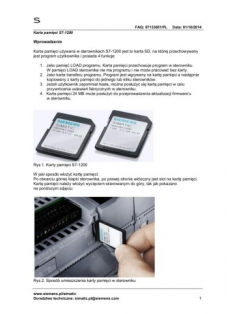 Stercontrol - FAQ S7-1200: Karta pamięci S7-1200
