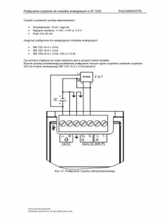 Stercontrol - FAQ S7-1200: Podłączanie czujników do modułów analogowych w S7-1200