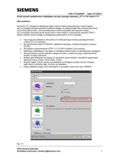 Stercontrol - FAQ S7-1200: W jaki sposób zadeklarować nakładające się tagi używając komendy „AT” w TIA Portal V11