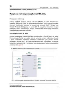 Stercontrol - FAQ S7-1200: Wysyłanie maili ze sterownika S7-1200 za pomocą funkcji TM_MAIL