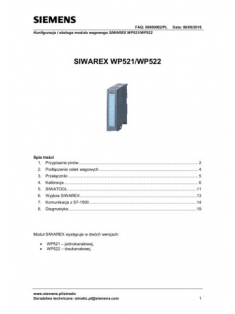 Stercontrol - FAQ S7-1500: Konfiguracja i obsługa modułu wagowego SIWAREX WP521 WP522