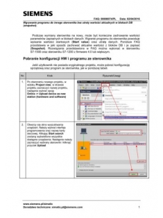 Stercontrol - FAQ S7-1500: Wgrywanie programu do innego sterownika bez utraty wartości aktualnych w blokach DB