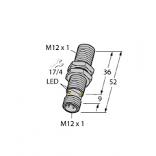 Czujnik indukcyjny BI4-M12-AP6X-H1141, PNP, NO, M12, 4 mm, 46070