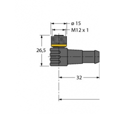 Przewód podłączeniowy, WKC4T-2/TXL, 6625512, 2 m; 3 x 0,34 mm², M12