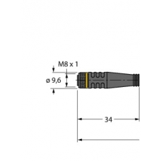Przewód podłączeniowy, PKG3M-10/TXL, 6625552, 10 m; 3 x 0,34 mm², M8